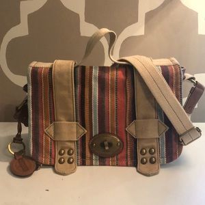 Fossil Fabric Crossbody Satchel